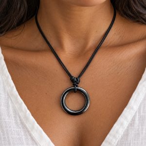 round-ring-hematite-pendant-gecko-jewellers
