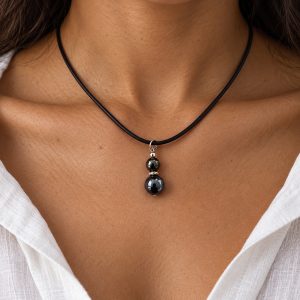 two-bead-hematite-drop-pendant-gecko-jewellers