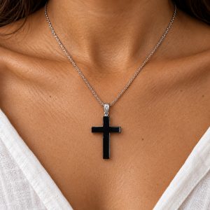 hematite-cross-pendant-gecko-jewellers