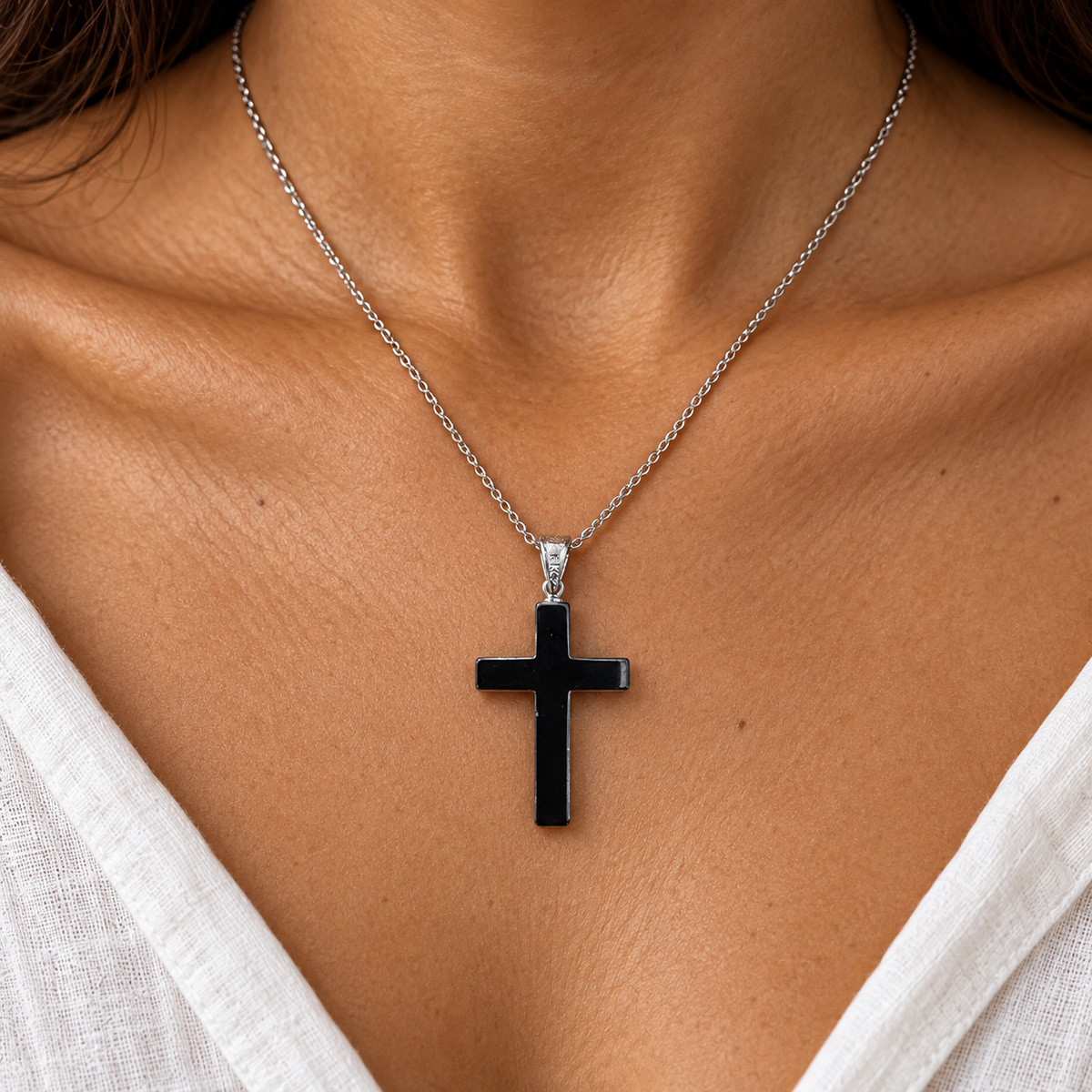 Hematite Cross Pendant | Gecko Jewellers 1 Hematite Cross Pendant | Gecko Jewellers