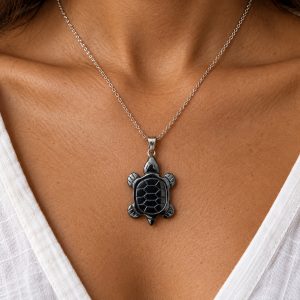 carved-hematite-turtle-pendant-gecko-jewellers