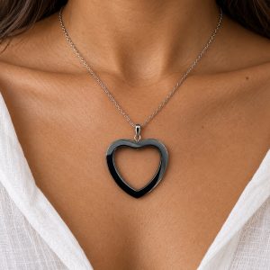 hematite-open-heart-pendant-silver-tone-bail-only-gecko-jewellers