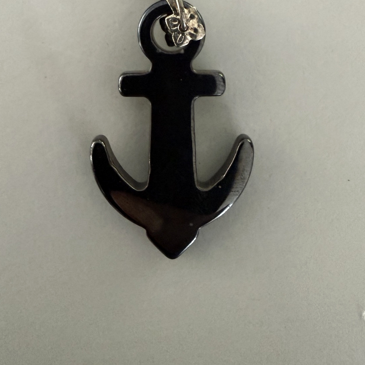 Hematite Anchor Pendant – Polished Charm 2 Hematite Anchor Pendant – Polished Charm - Image 2