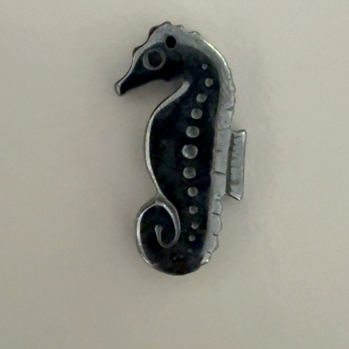 Hematite Seahorse Pendant – Carved Design 2 Hematite Seahorse Pendant – Carved Design - Image 2